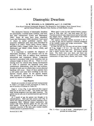 Diastrophic Dwarfism