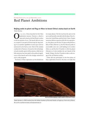 Beijing Seeks to Plant Red Flag on Mars