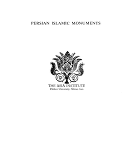 Persian Islamic Monuments