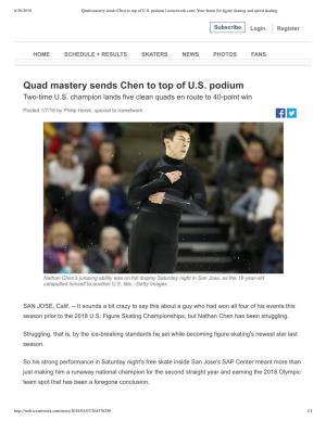 Quad Mastery Sends Chen to Top of US Podium