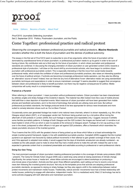 Professional Practice and Radical Protest - Print Friendly