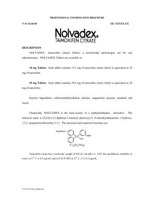 Nolvadex (Tamoxifen Citrate)