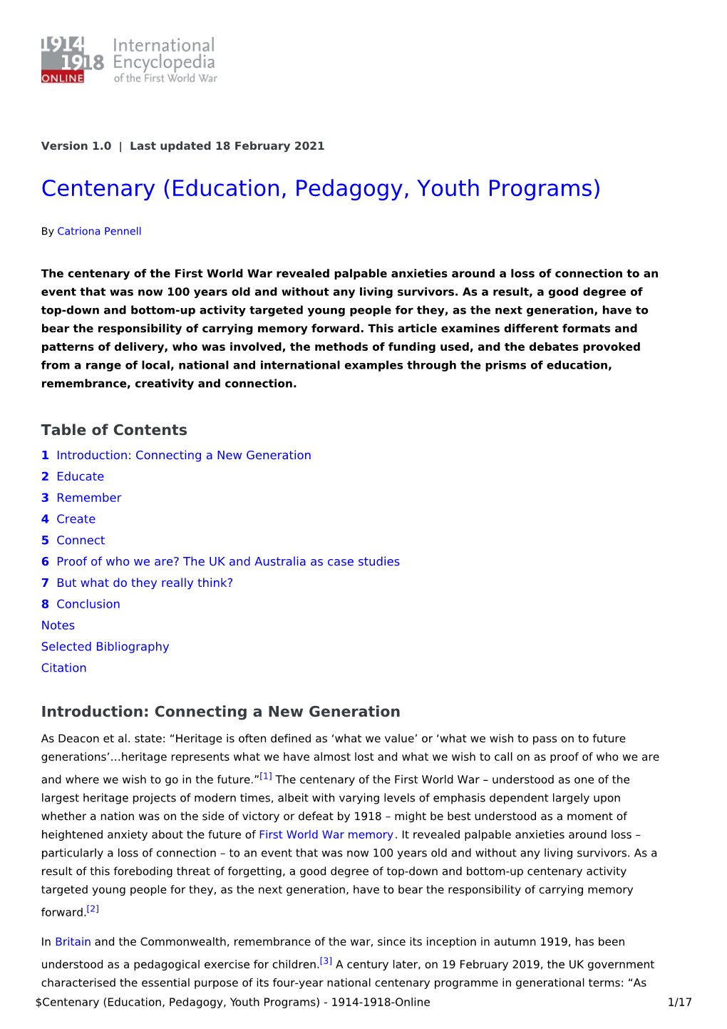 Education, Pedagogy, Youth Programs)