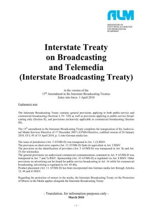 Interstate Treaty on Broadcasting and Telemedia (Interstate Broadcasting Treaty)