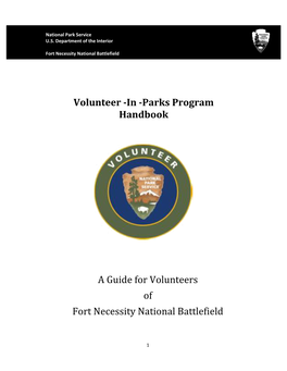 Fort Necessity National Battlefield's Volunteer Program Handbook