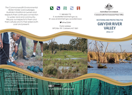 Restoring and Protecting the Gwydir River Valley 2016-17 (PDF