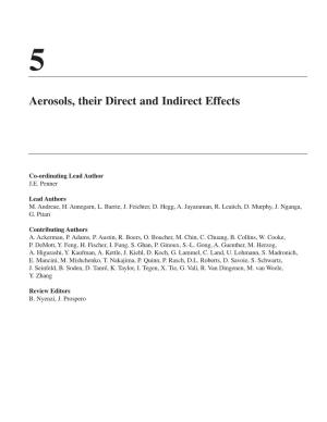Aerosols, Their Direct and Indirect Effects