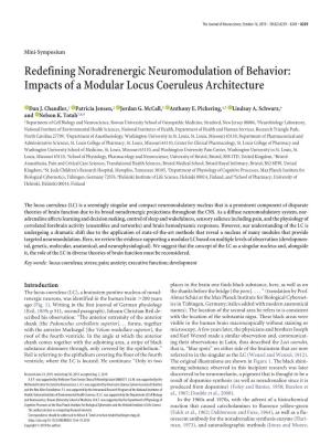 Redefining Noradrenergic Neuromodulation of Behavior: Impacts of a Modular Locus Coeruleus Architecture