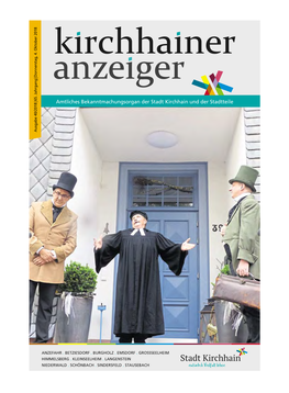 Amtliches Bekanntmachungsorgan Der Stadt Kirchhain Und Der Stadtteile Ausgabe 40/2018