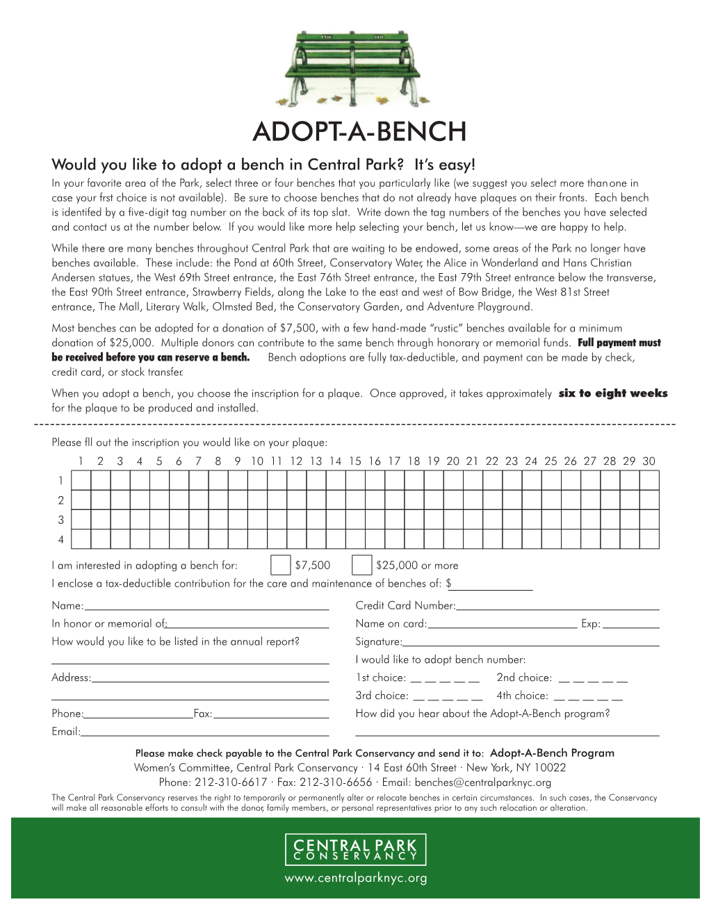 Adopt a Bench