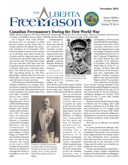 Canadian Freemasonry During the First World