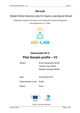 Pilot Sample Profile – V3 Go-Lab