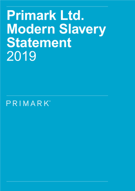 Primark Ltd. Modern Slavery Statement 2019