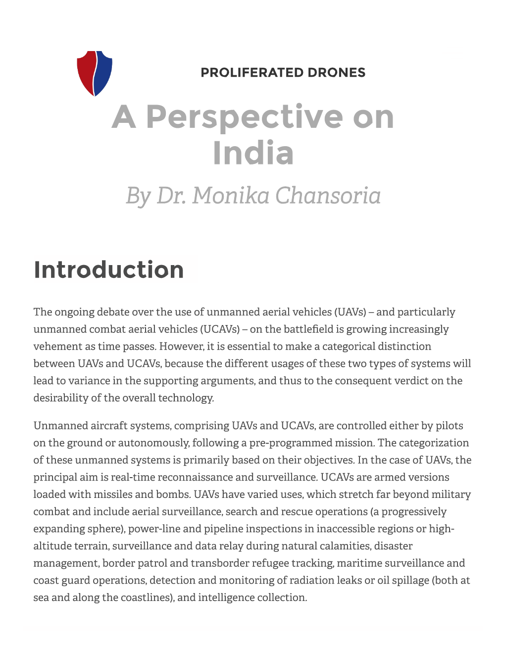 A Perspective on India by Dr