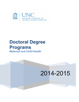 Doctoral Degree Programs Maternal and Child Health