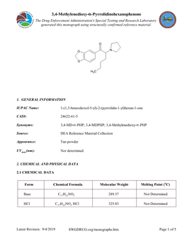 3,4-Methylenedioxy- -Pyrrolidinohexanophenone