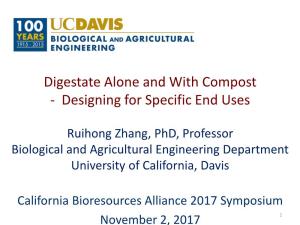 Bioproducts Presentation: Digestate Alone and with Compost