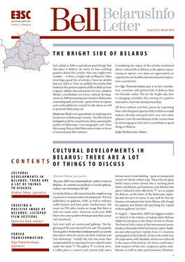 Cultural Developments in Belarus: There Are a Lot Of