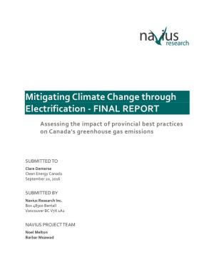 Mitigating Climate Change Through Electrification - FINAL REPORT