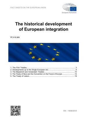 The Historical Development of European Integration