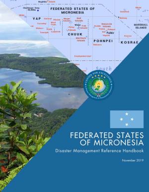FEDERATED STATES of MICRONESIA Disaster Management Reference Handbook