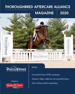 Thoroughbred Aftercare Alliance Magazine 2020