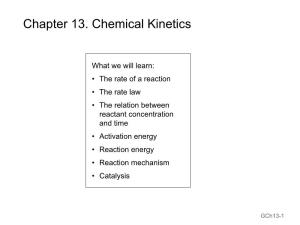 Chapter 13. Chemical Kinetics