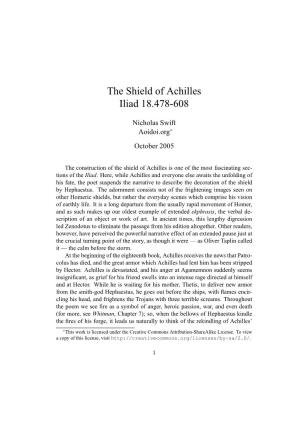 The Shield of Achilles Iliad 18.478-608