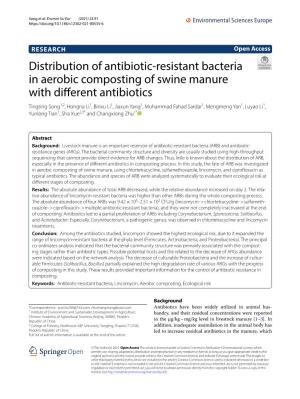 Distribution of Antibiotic-Resistant Bacteria in Aerobic Composting Of