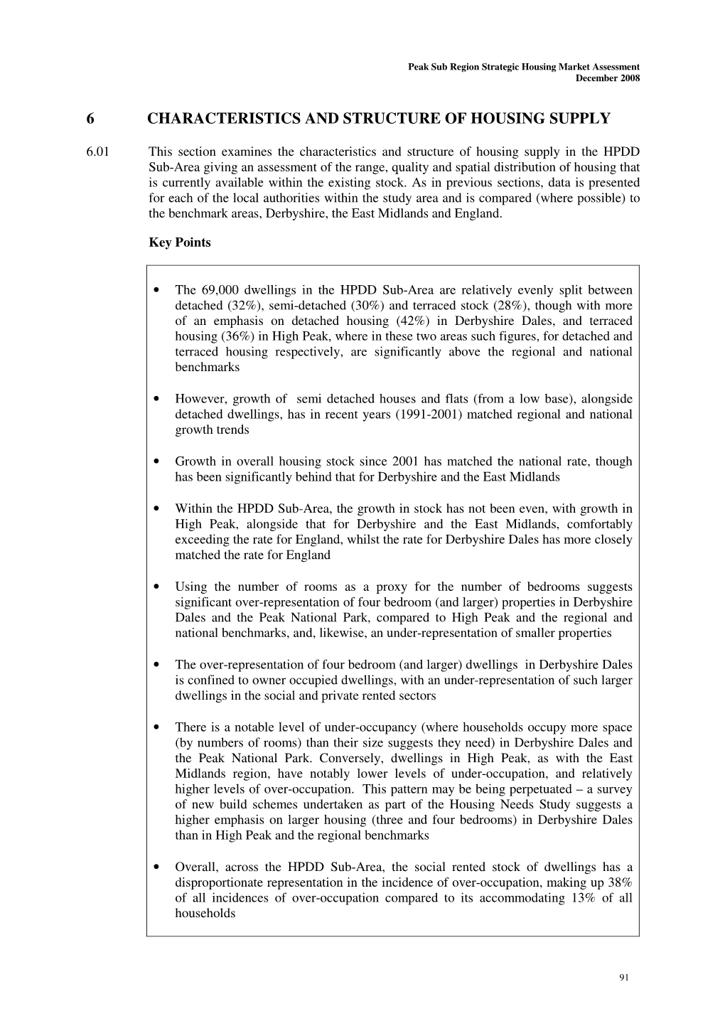 6 Characteristics and Structure of Housing Supply