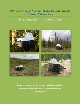 DNA Barcode-Based Assessment of Arthropod Diversity in Canada’S National Parks