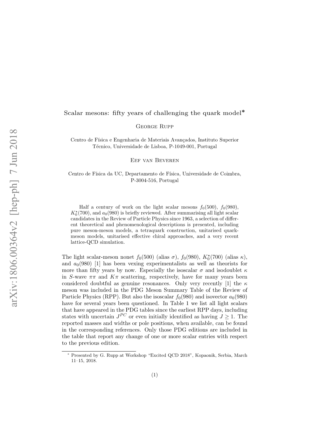 Scalar Mesons: Fifty Years of Challenging the Quark Model