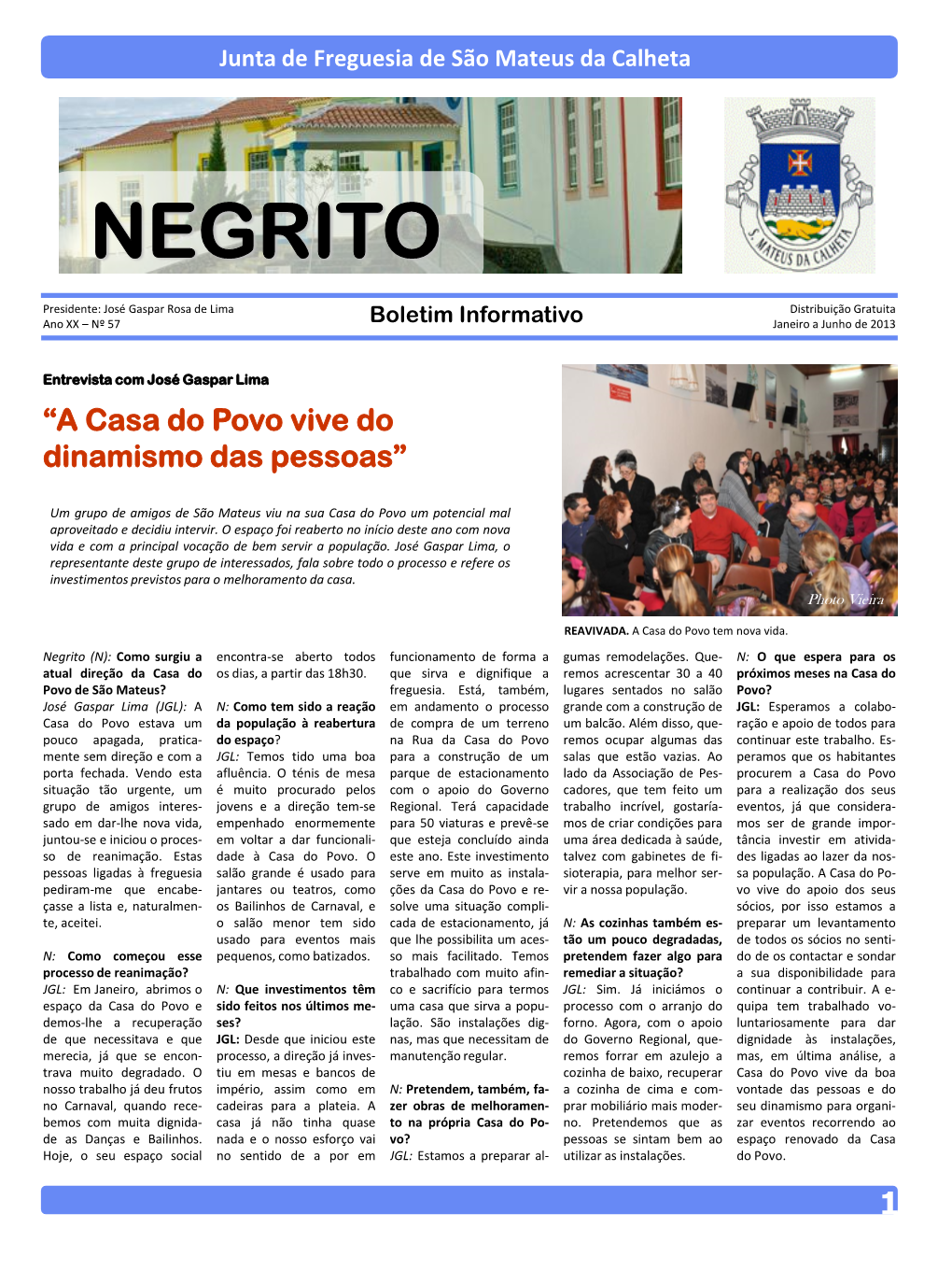 Boletim Informativo Janeiro a Junho De 2013