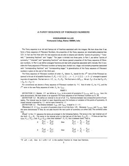 A Farey Sequence of Fibonacci Numbers