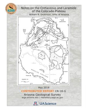 Notes on the Cretaceous and Laramide of the Colorado Plateau William R