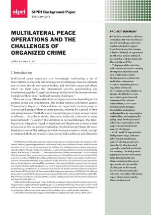 Multilateral Peace Operations and the Challenges of Organized Crime