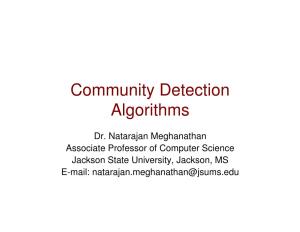 Community Detection Algorithms