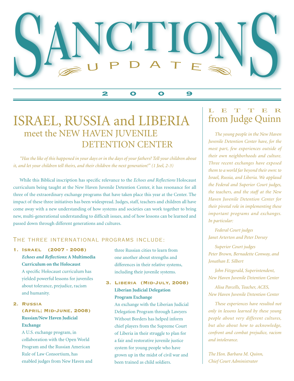 Sanctions Update 2009