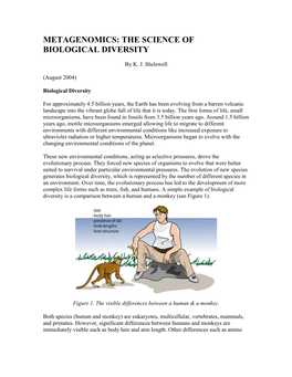 Metagenomics: the Science of Biological Diversity