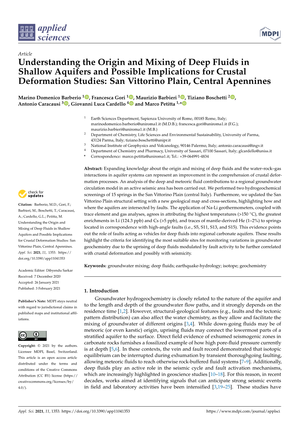 Understanding the Origin and Mixing of Deep Fluids in Shallow Aquifers