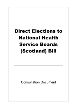 Proposed Direct Elections to National Health Service Boards (Scotland) Bill