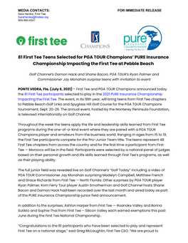 2021 PURE Insurance Press Release