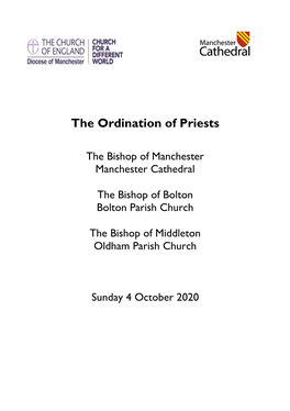 The Ordination of Priests