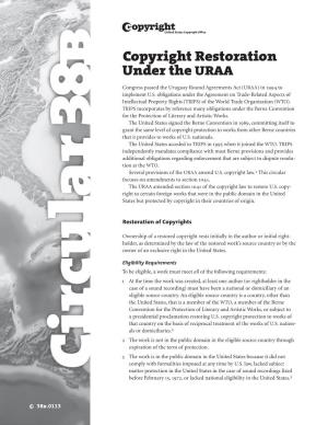 Circular 38B Copyright Restoration Under the URAA