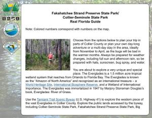 Fakahatchee Strand Preserve State Park/Collier-Seminole State Park