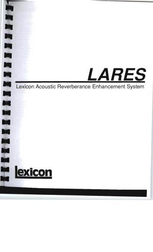 LARES Lexicon Acoustic Reverberance Enhancement System
