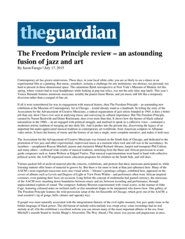 The Freedom Principle Review – an Astounding Fusion of Jazz and Art by Jason Farago | July 17, 2015