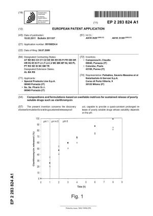Compositions and Formulations Based on Swellable Matrices for Sustained Release of Poorly Soluble Drugs Such As Clarithromycin