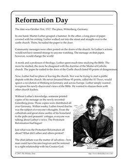 What Is Reformation Day?