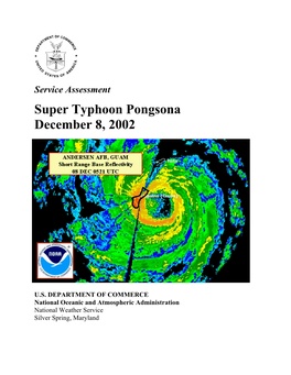 Super Typhoon Pongsona December 8, 2002